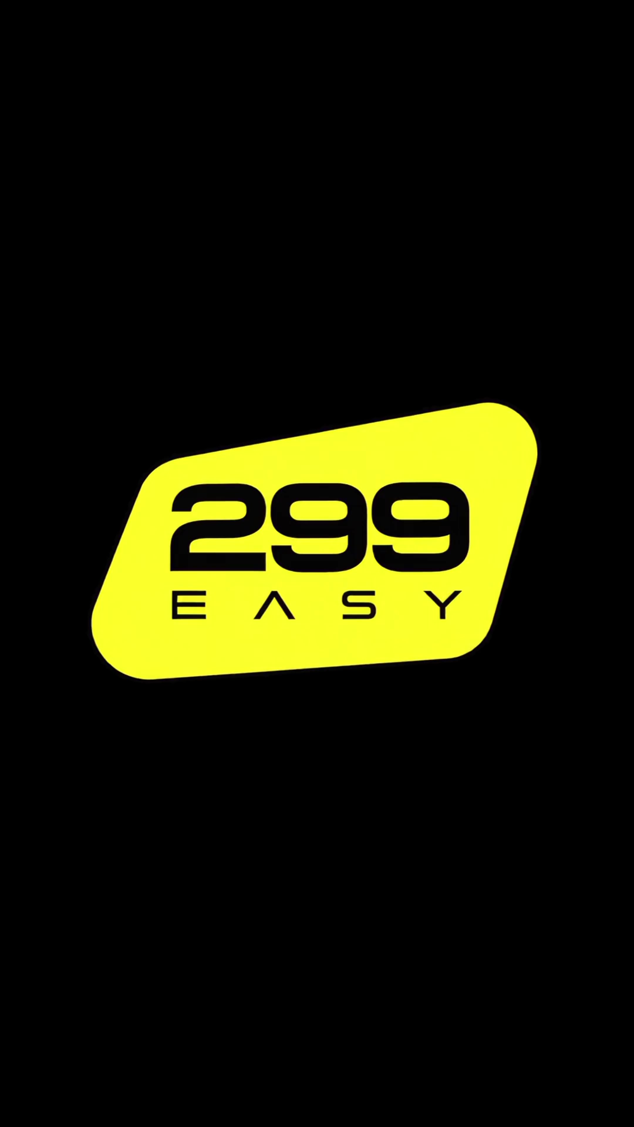 Logo giallo 299 Easy su sfondo nero